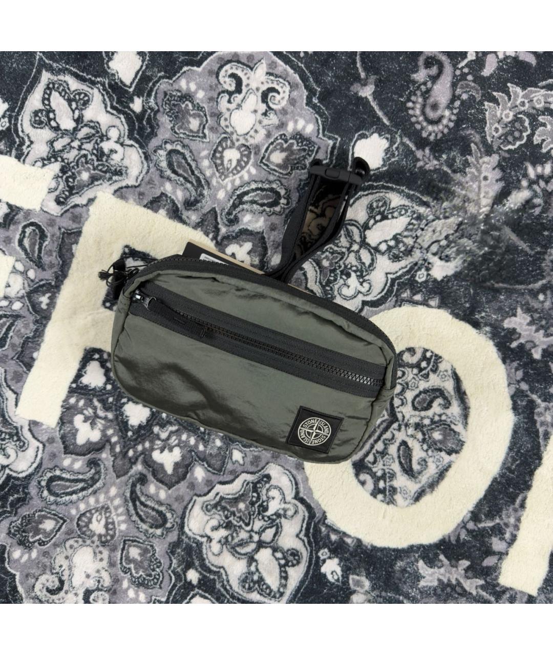 STONE ISLAND Зеленая барсетка, фото 3