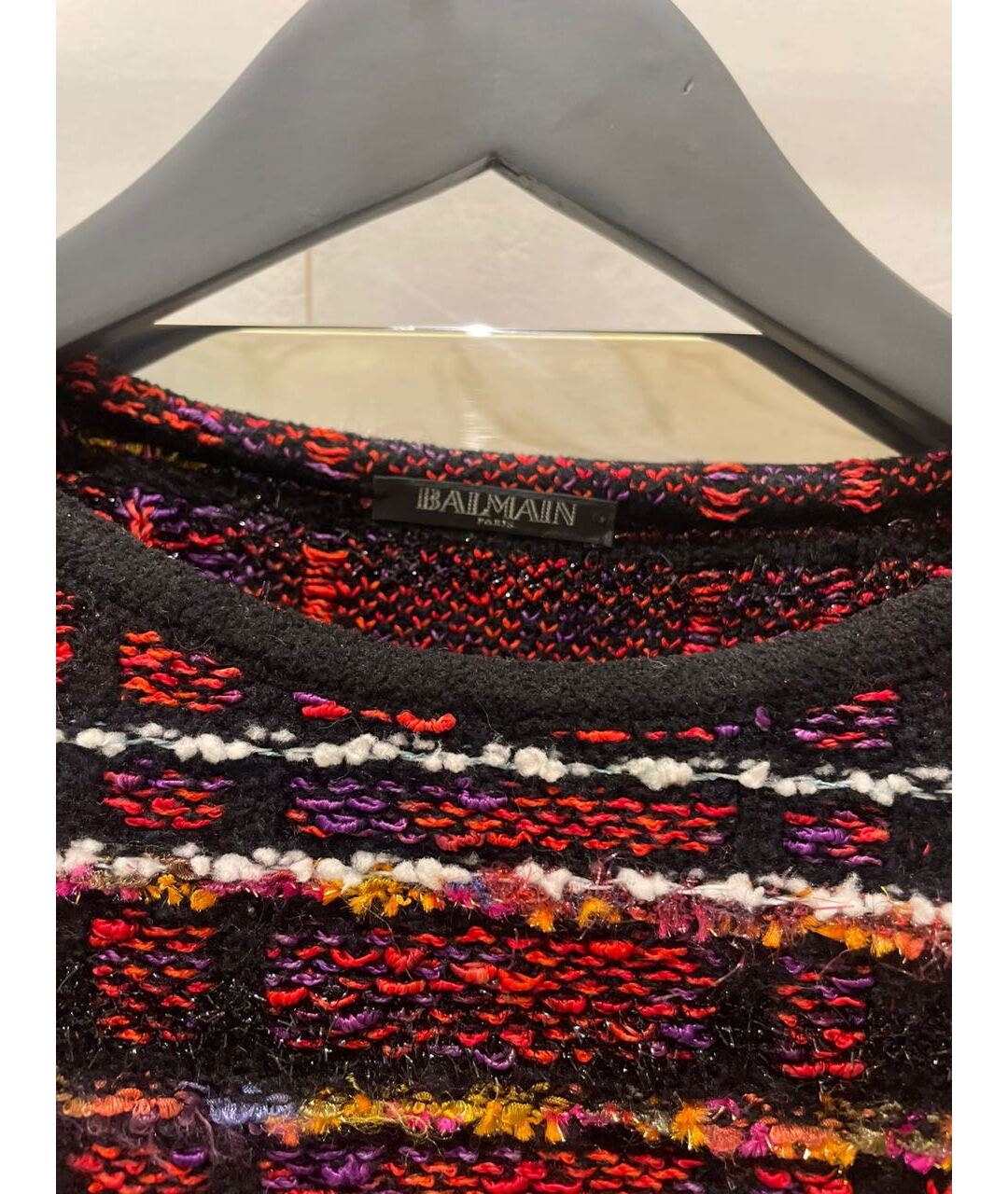 BALMAIN Бордовый вискозный джемпер / свитер, фото 2
