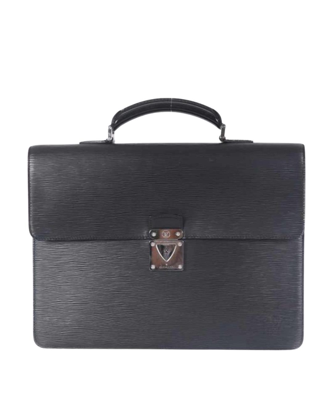 LOUIS VUITTON Черный кожаный портфель, фото 1