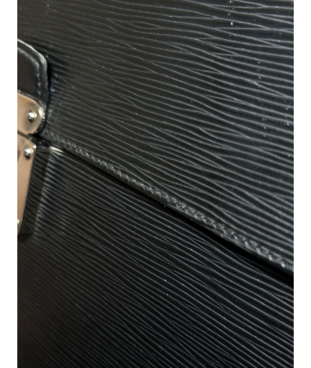 LOUIS VUITTON Черный кожаный портфель, фото 9