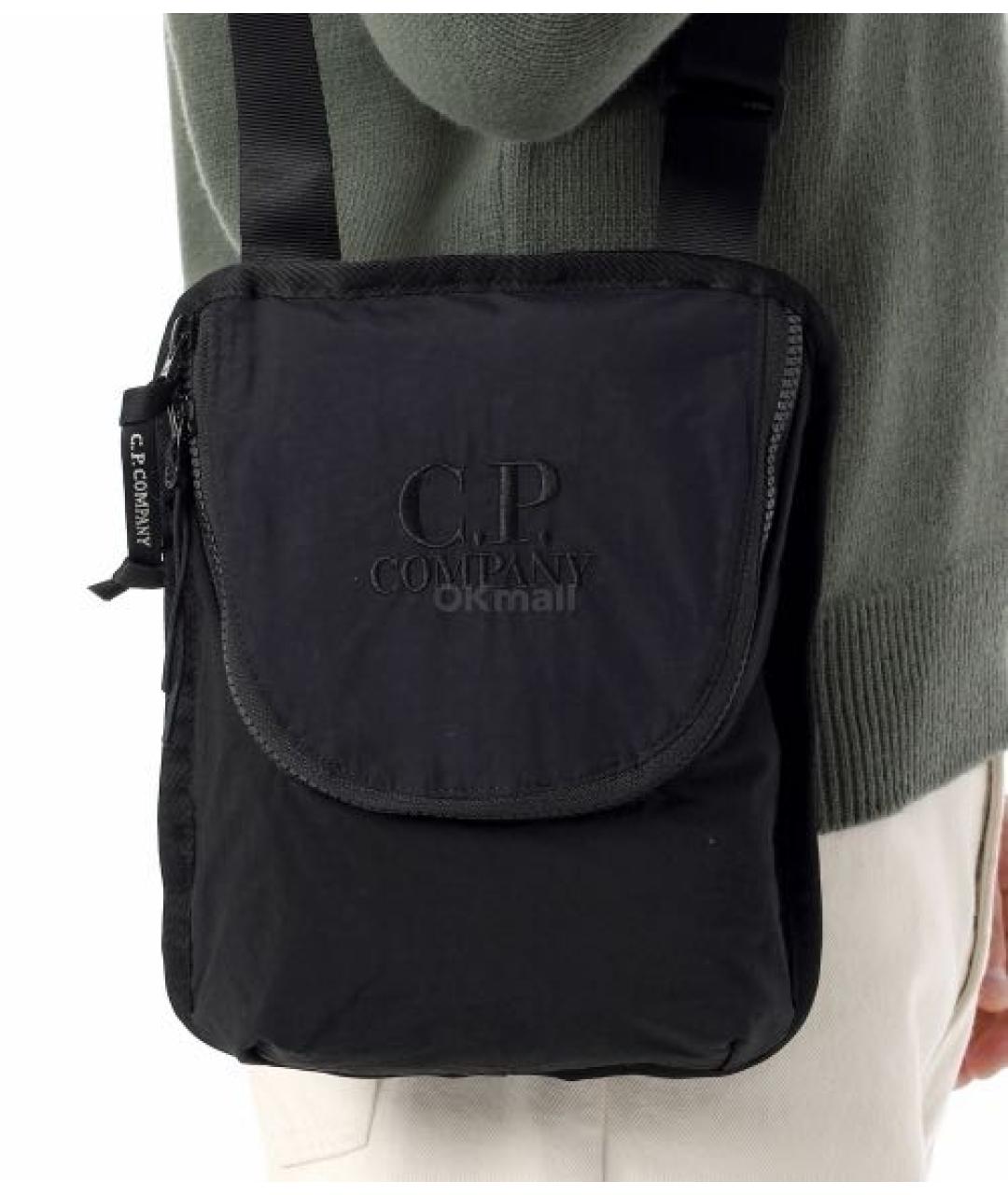 CP COMPANY Черная барсетка, фото 4
