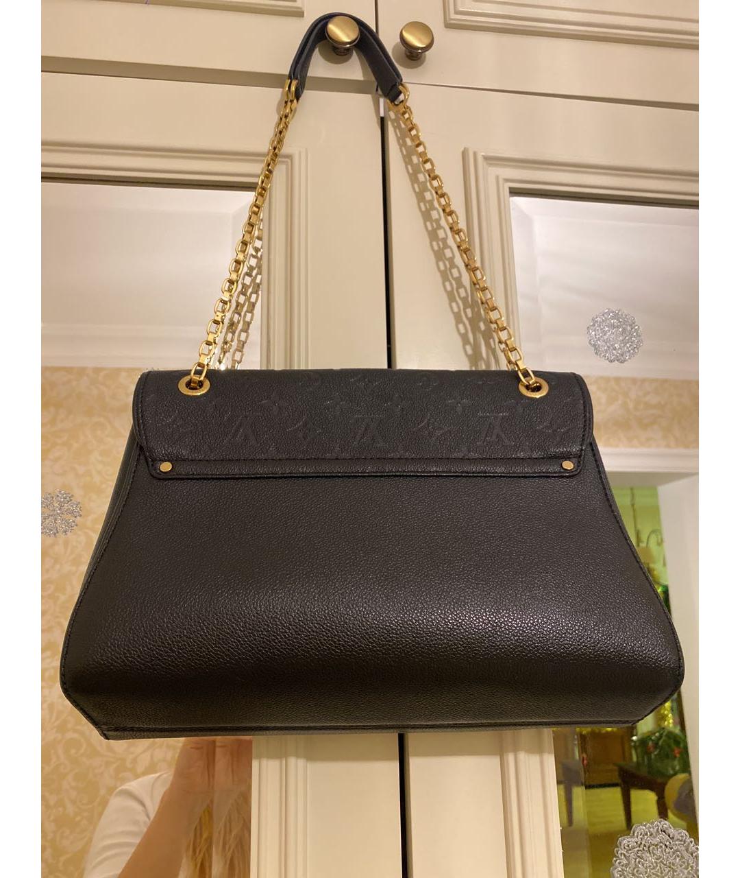 LOUIS VUITTON Черная кожаная сумка через плечо, фото 2