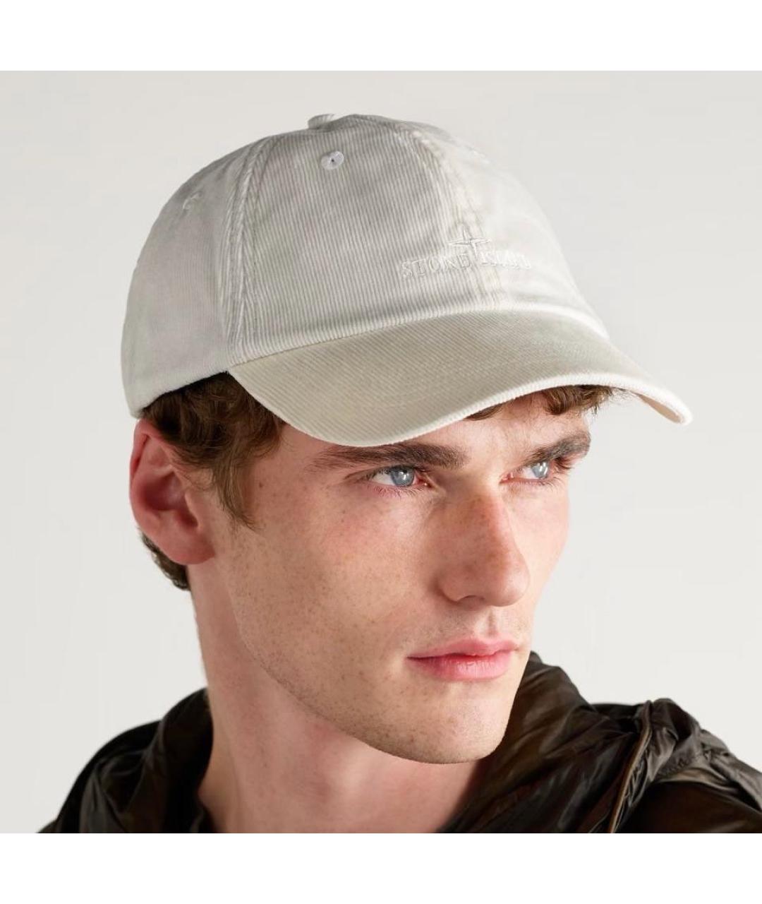 STONE ISLAND Белая кепка/бейсболка, фото 2