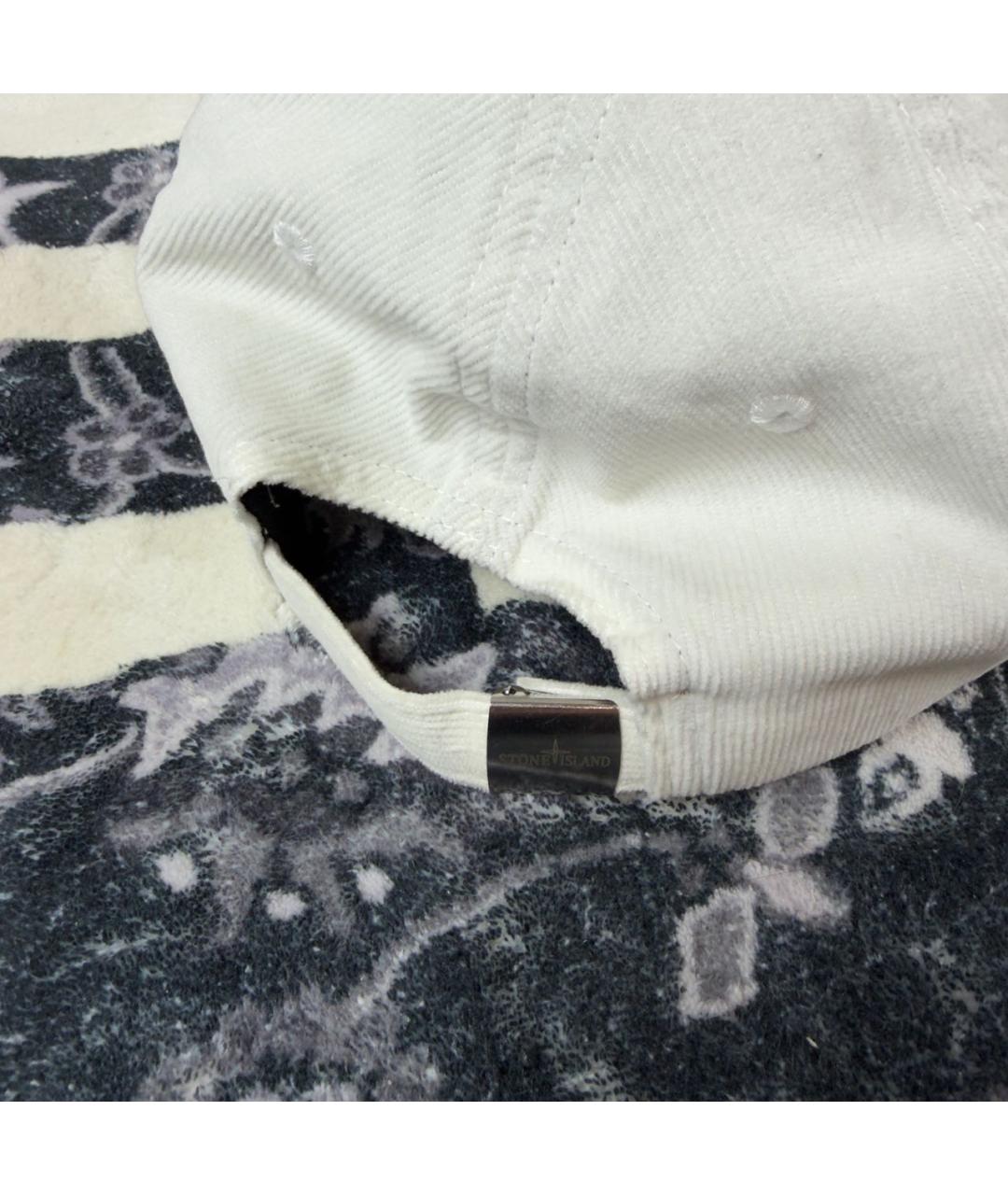 STONE ISLAND Белая кепка/бейсболка, фото 4