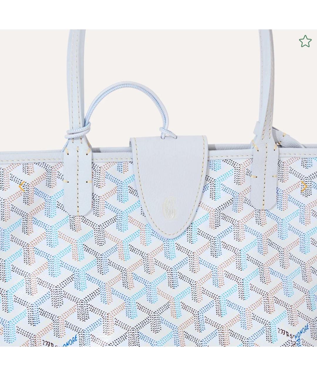 GOYARD Бирюзовая сумка тоут, фото 3