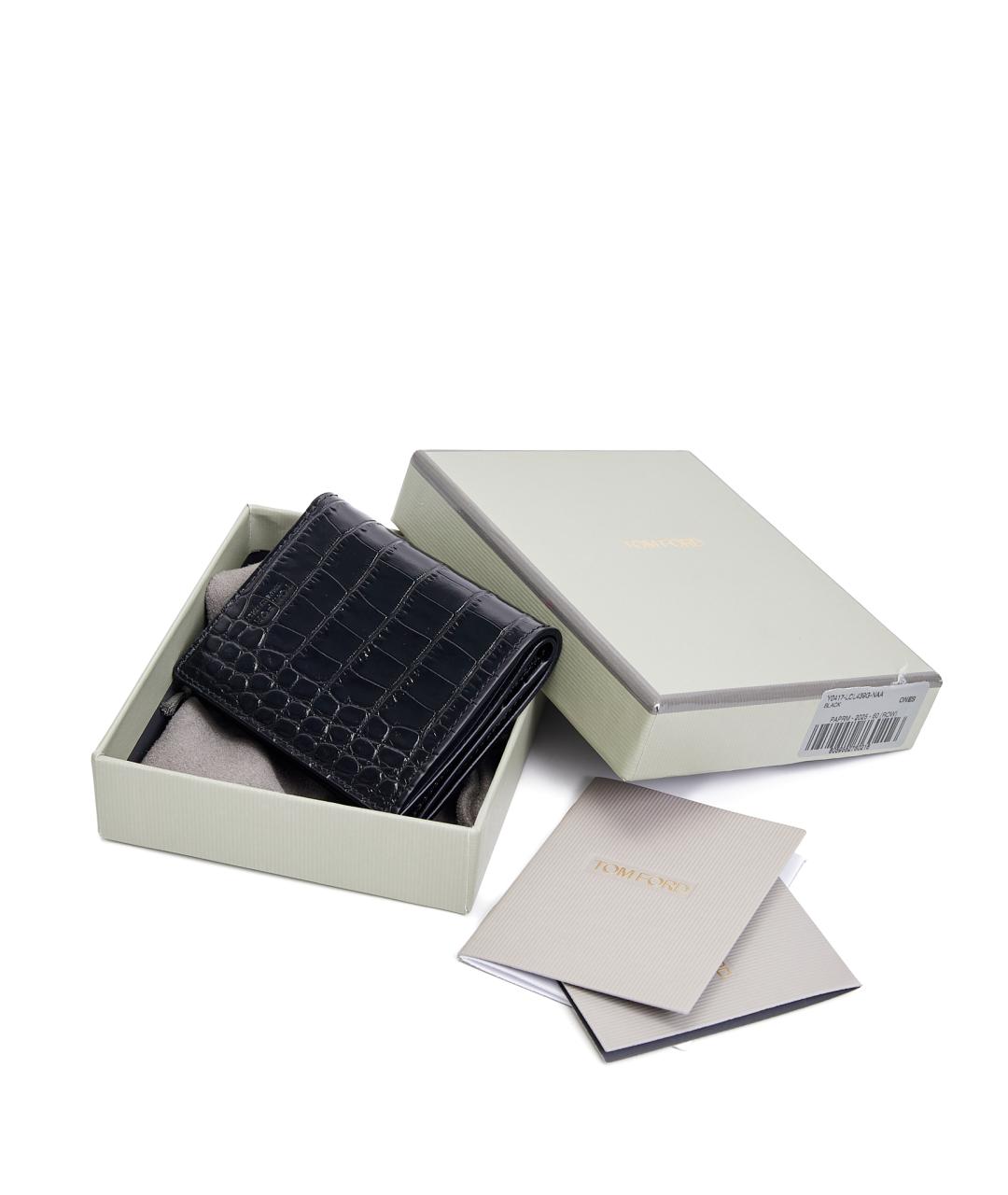 TOM FORD Черный кожаный кошелек, фото 5