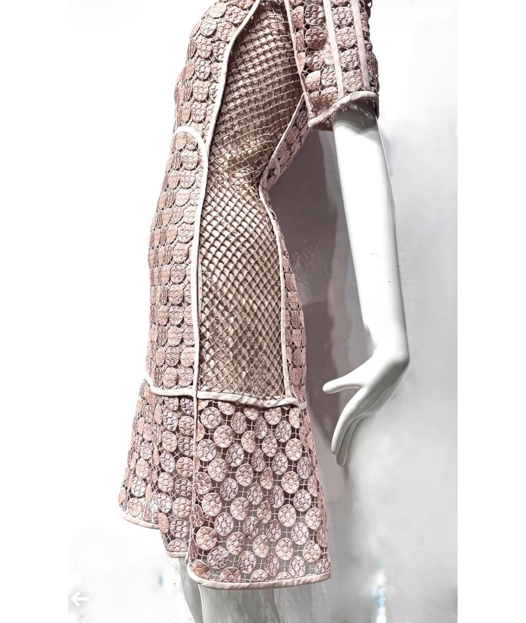 CHLOE Бежевое хлопковое коктейльное платье, фото 2