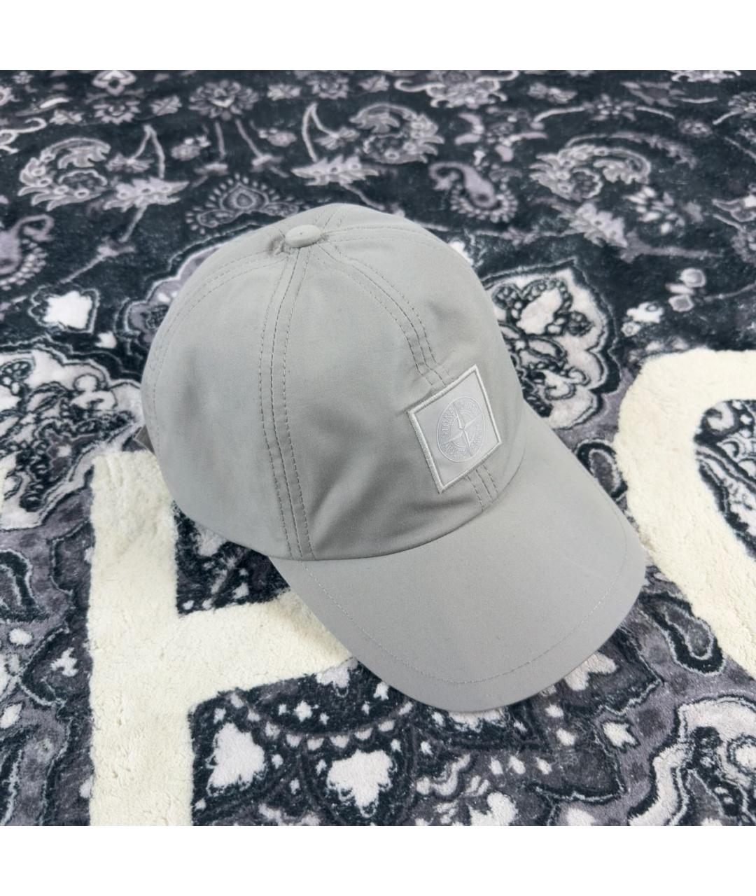 STONE ISLAND Серая хлопковая кепка/бейсболка, фото 6