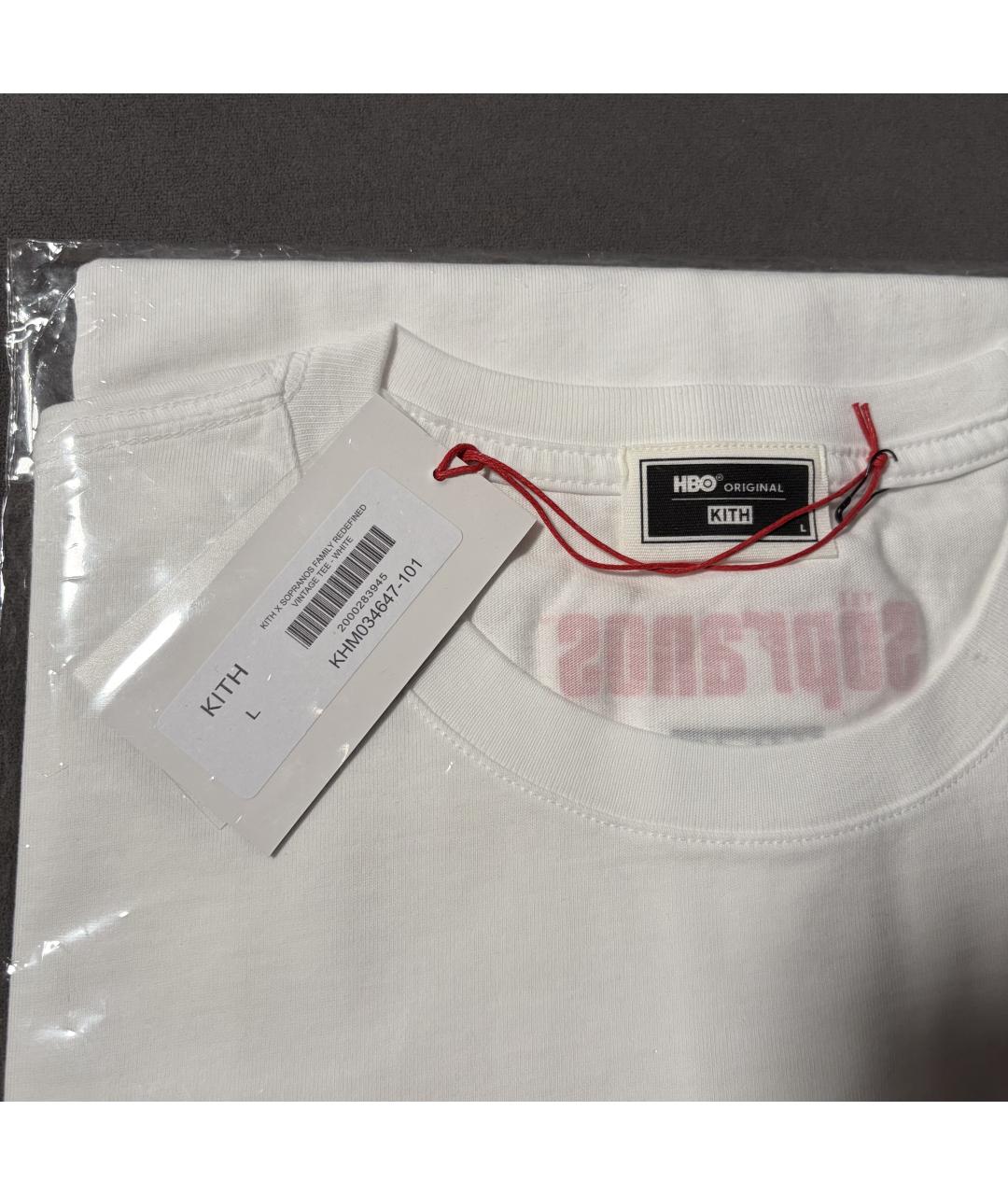 KITH Белая хлопковая футболка, фото 8