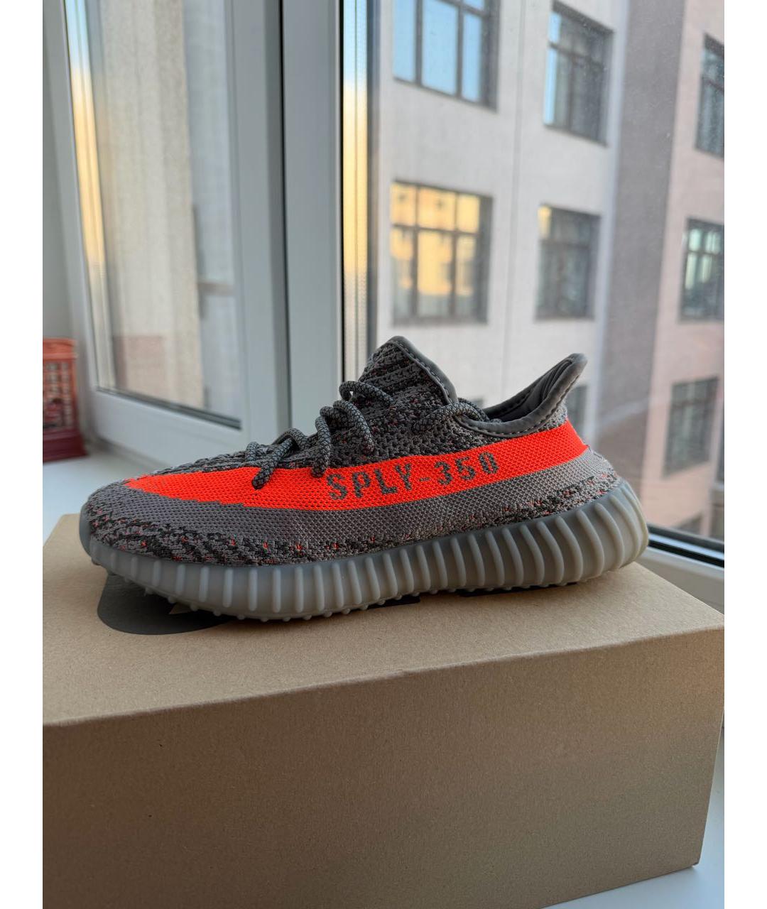 ADIDAS YEEZY Серые текстильные кроссовки, фото 7