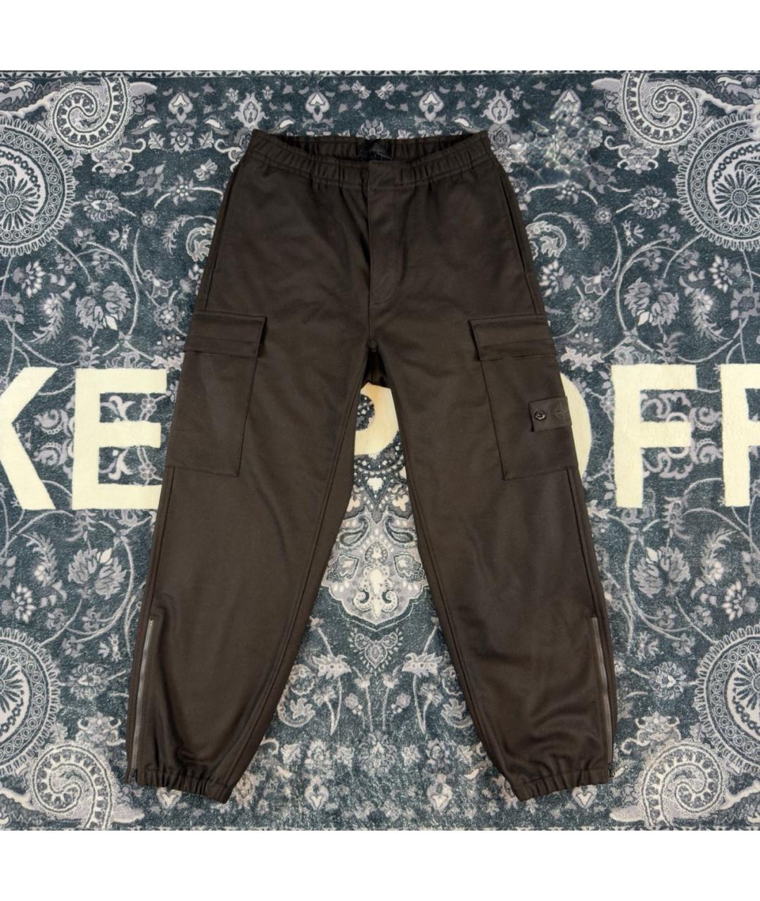 STONE ISLAND Коричневые повседневные брюки, фото 6