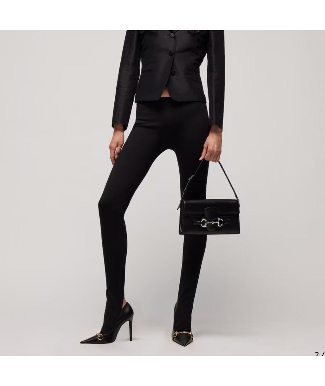 GUCCI Черные кожаные туфли, фото 4