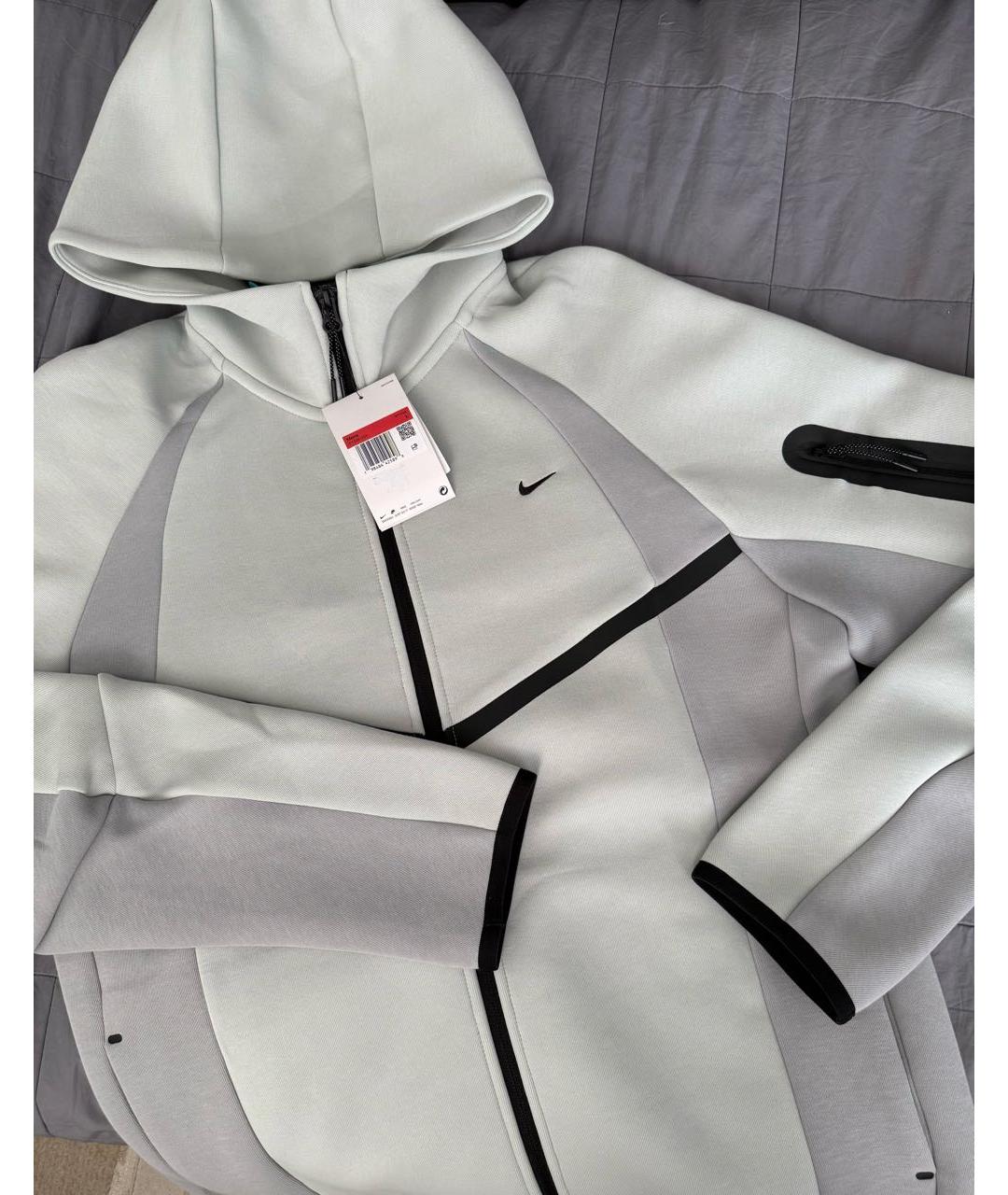 NIKE Серый хлопковый спортивный костюм, фото 5