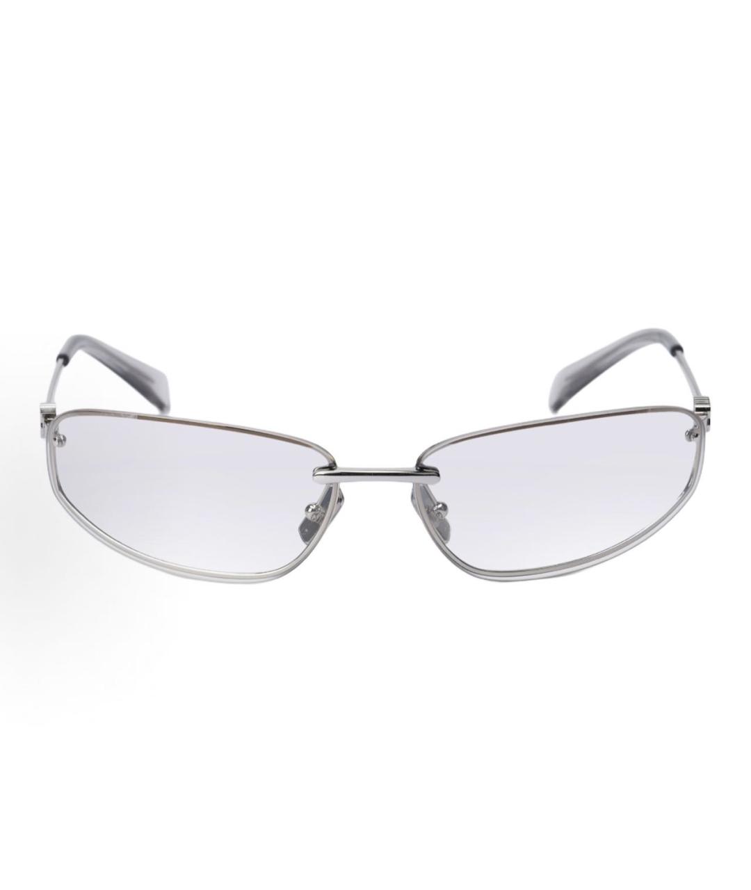 MIU MIU Серые металлические солнцезащитные очки, фото 3