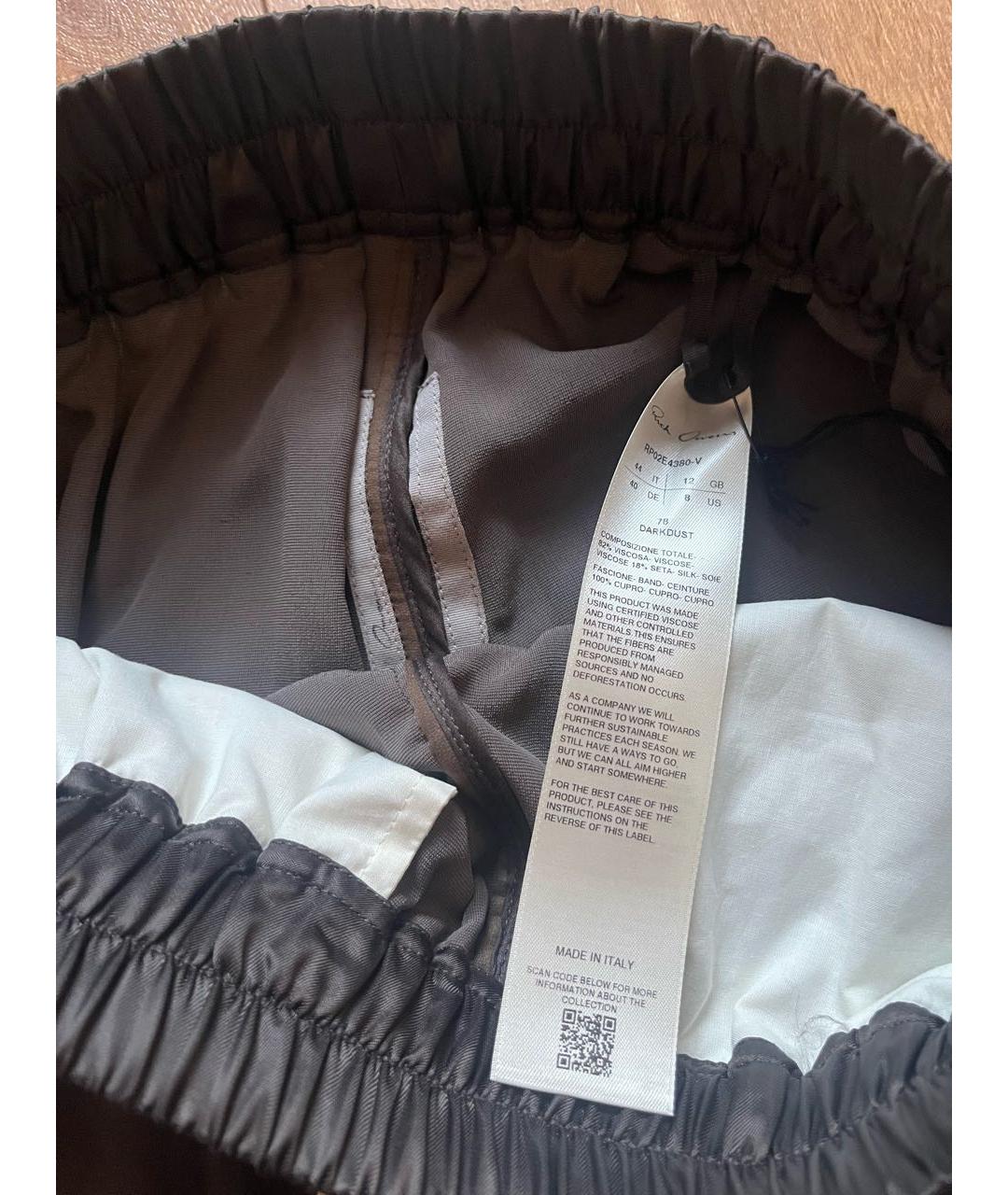 RICK OWENS Коричневые вискозные шорты, фото 5