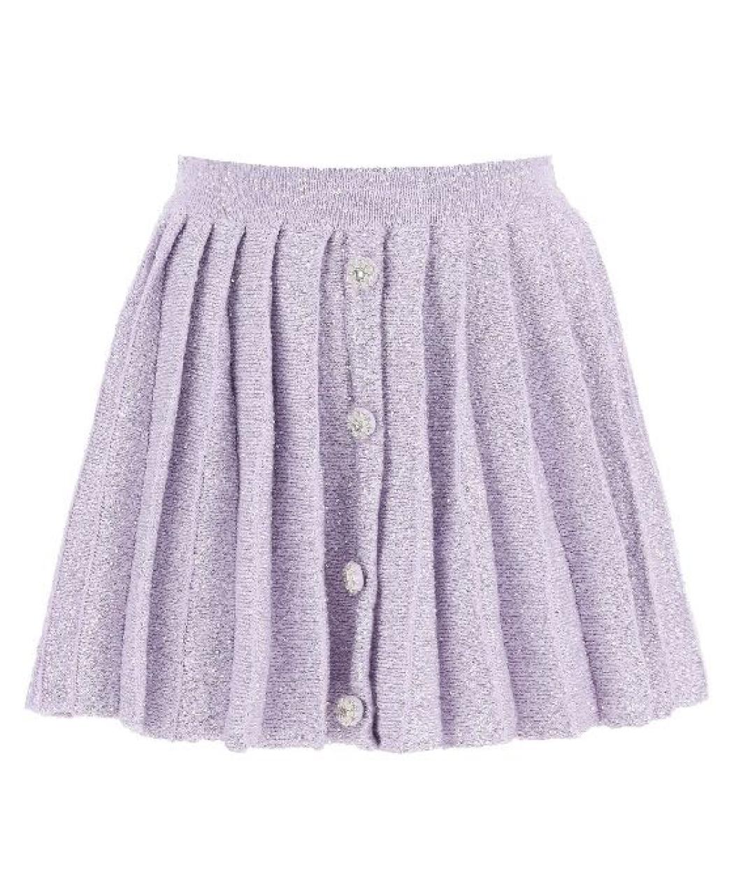 SELF-PORTRAIT Фиолетовая юбка мини, фото 5