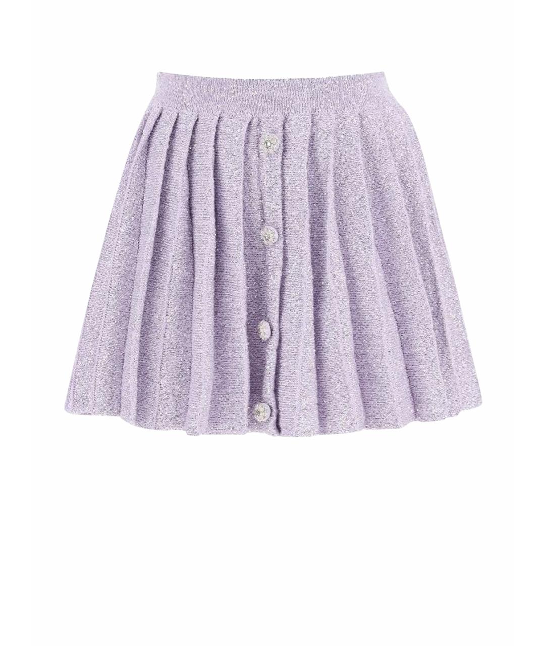 SELF-PORTRAIT Фиолетовая юбка мини, фото 1