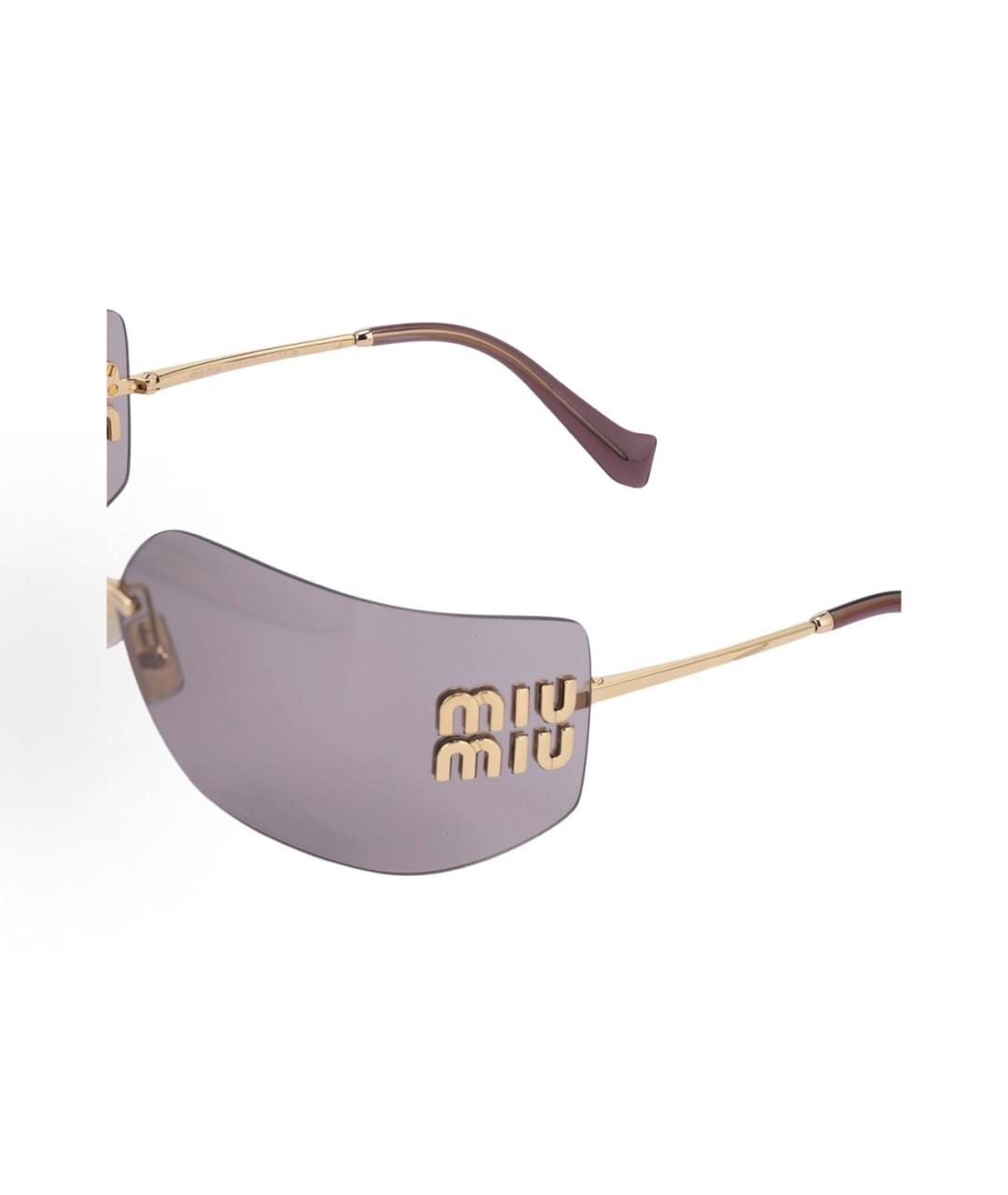 MIU MIU Фиолетовые металлические солнцезащитные очки, фото 4