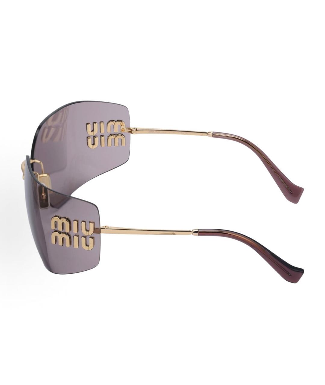 MIU MIU Фиолетовые металлические солнцезащитные очки, фото 2