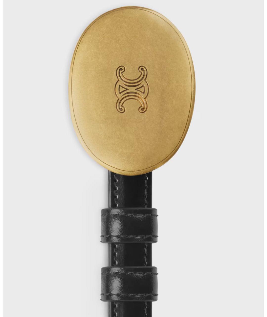 CELINE Черный кожаный ремень, фото 2