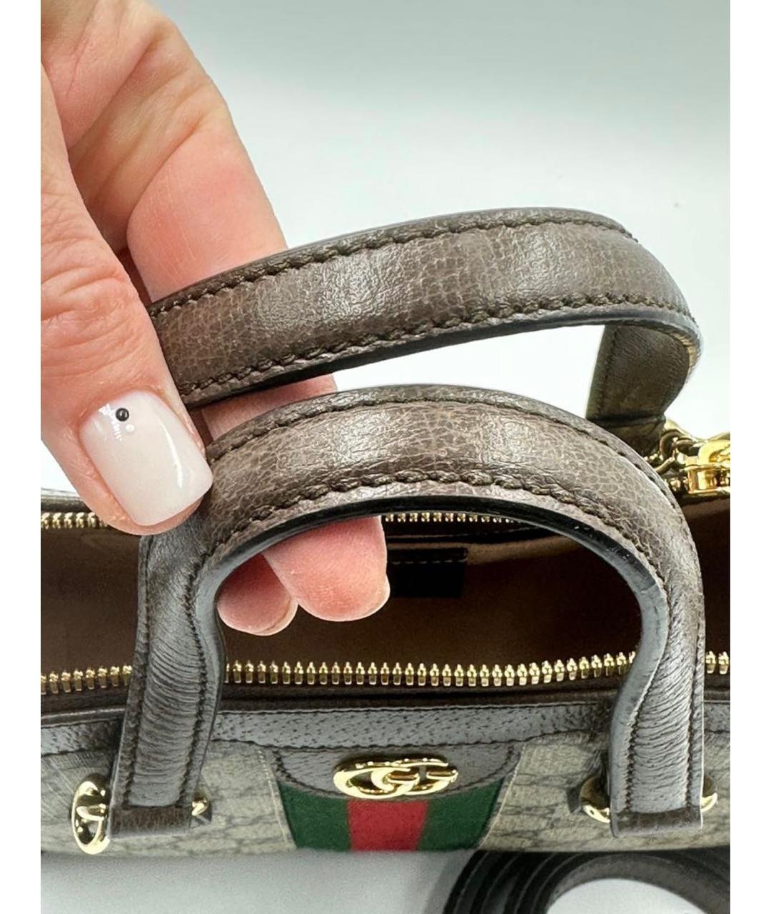 GUCCI Бежевая сумка с короткими ручками, фото 4