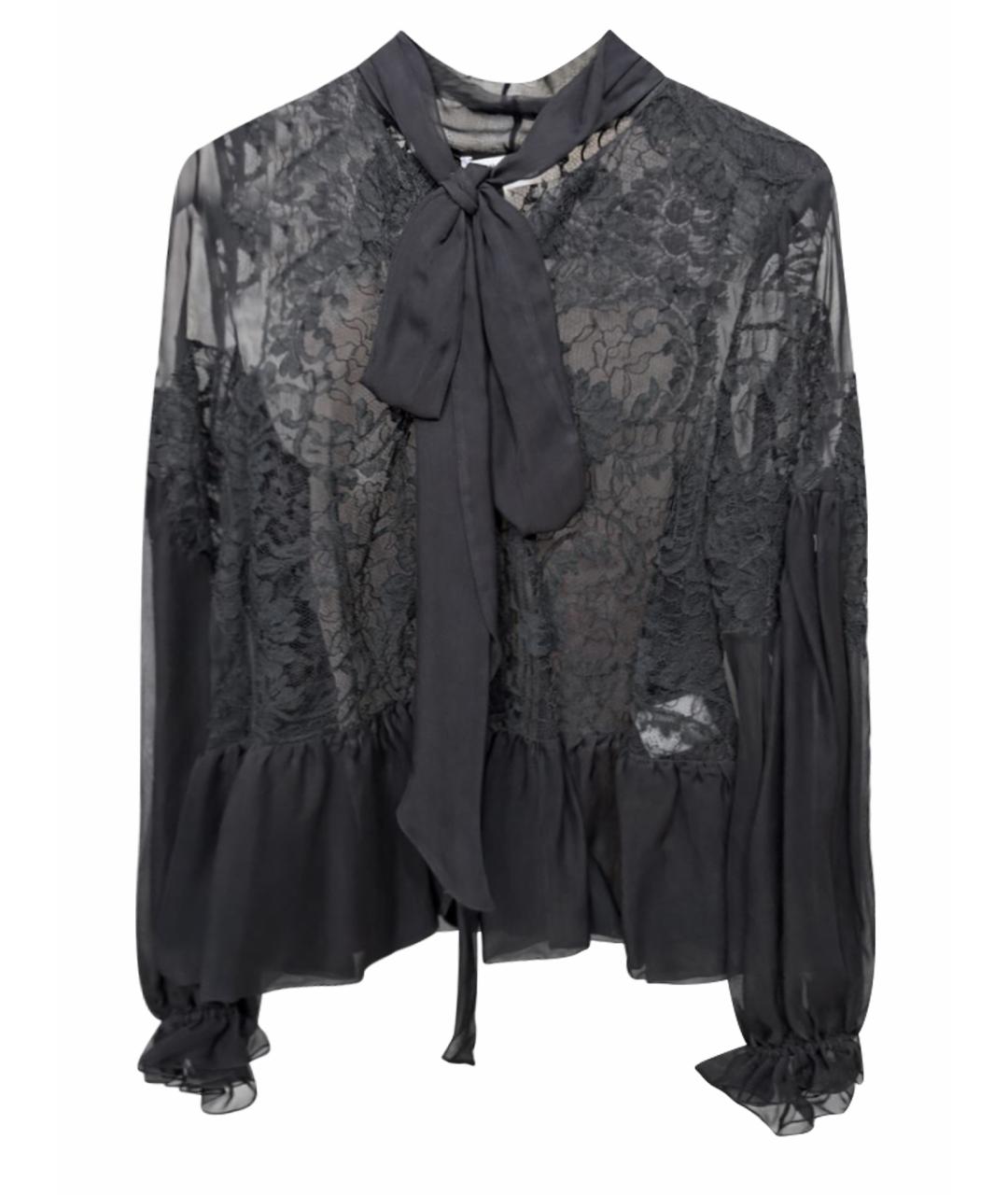 GIVENCHY Черная шелковая блузы, фото 1