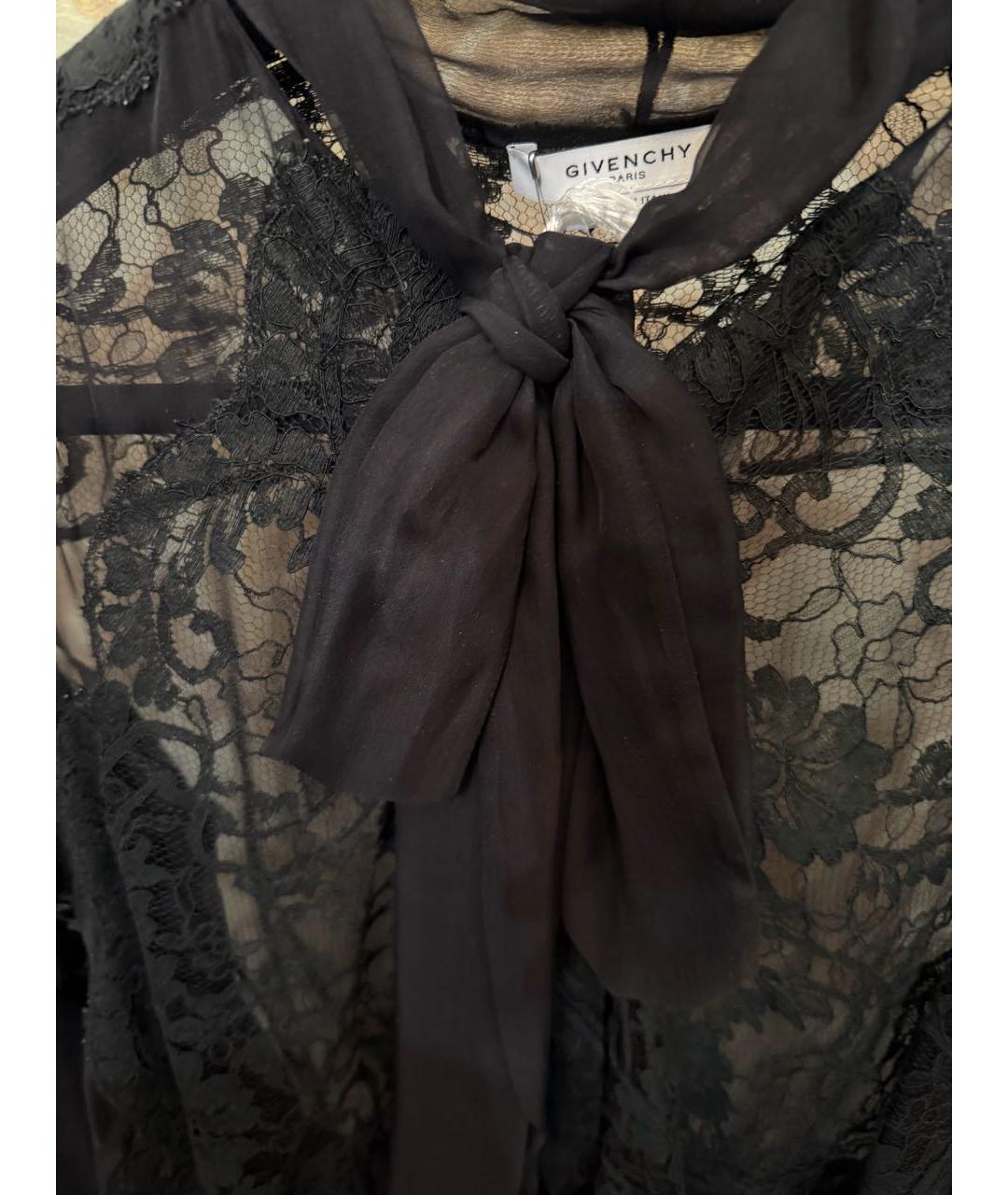 GIVENCHY Черная шелковая блузы, фото 6