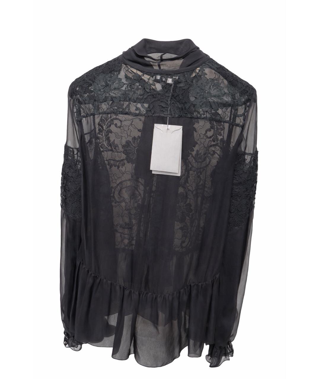 GIVENCHY Черная шелковая блузы, фото 3