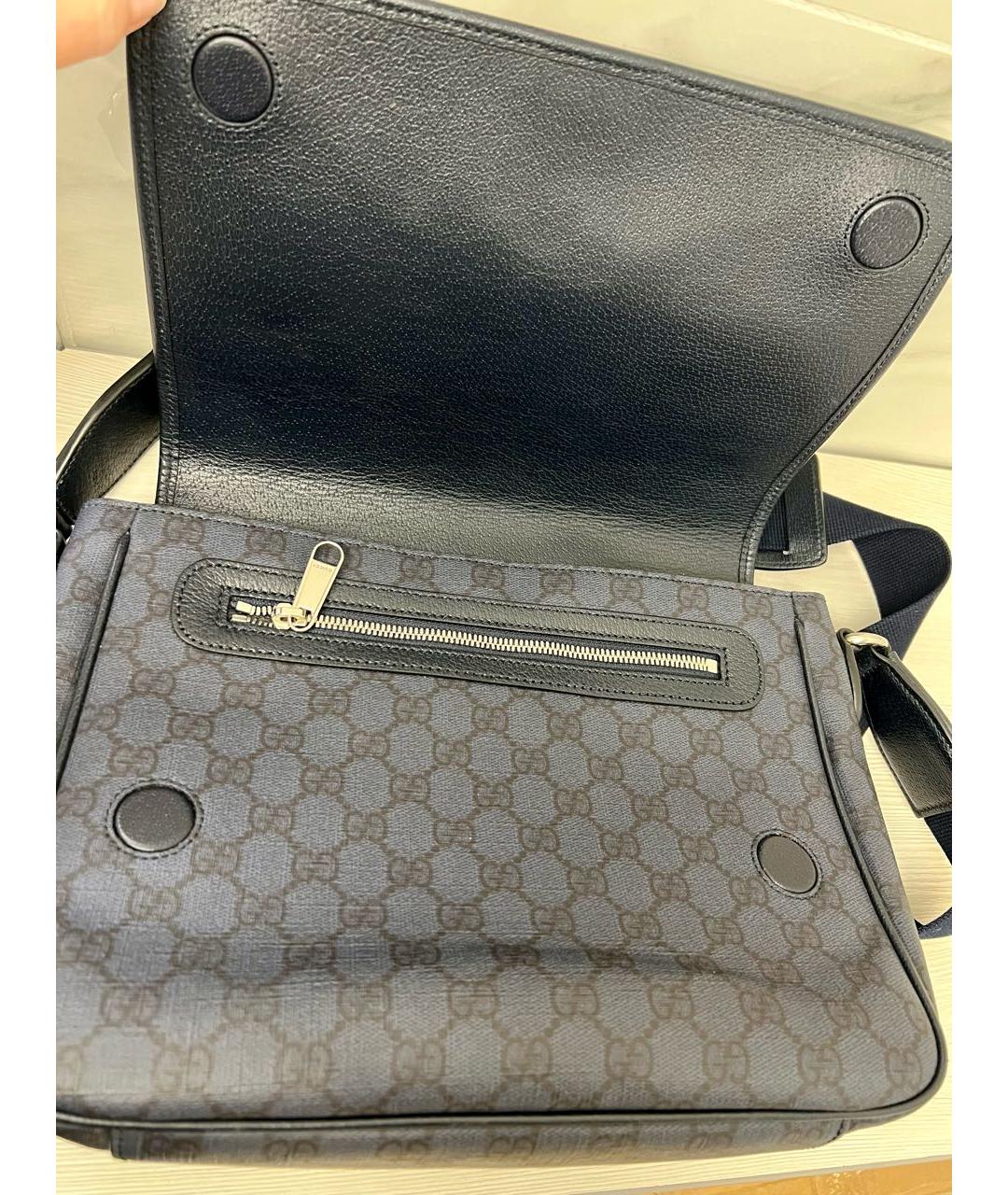 GUCCI Темно-синяя сумка на плечо, фото 5