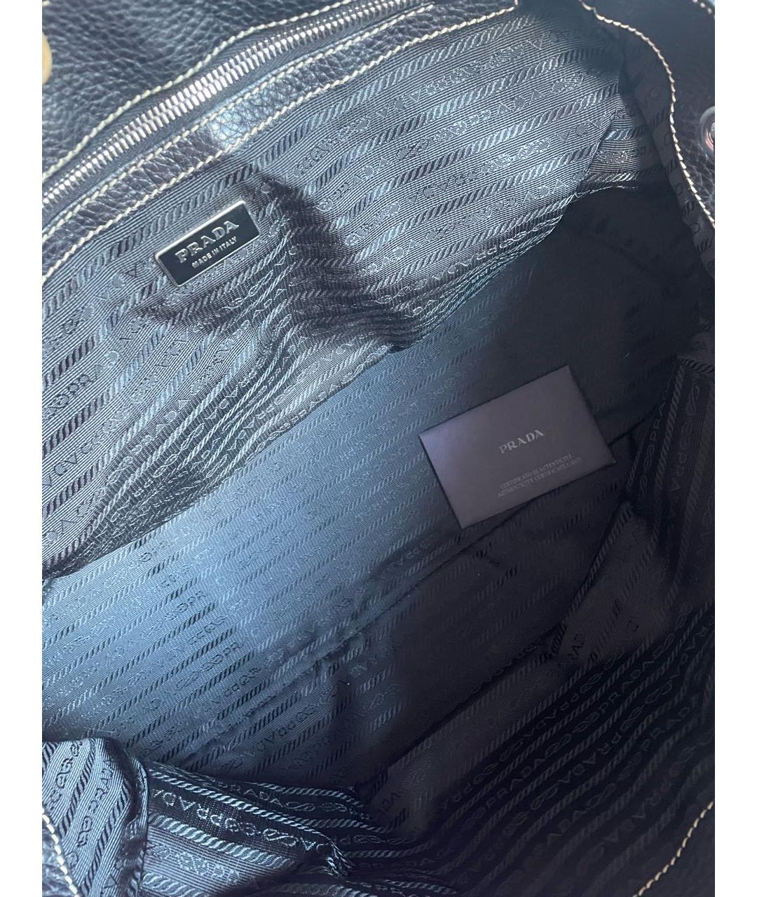 PRADA Черная кожаная сумка через плечо, фото 8