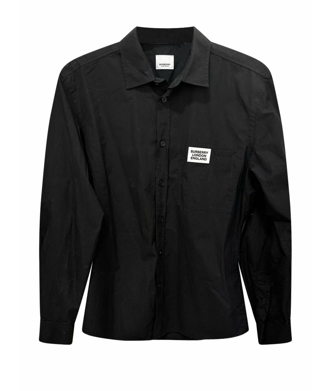 BURBERRY Черная хлопковая кэжуал рубашка, фото 7