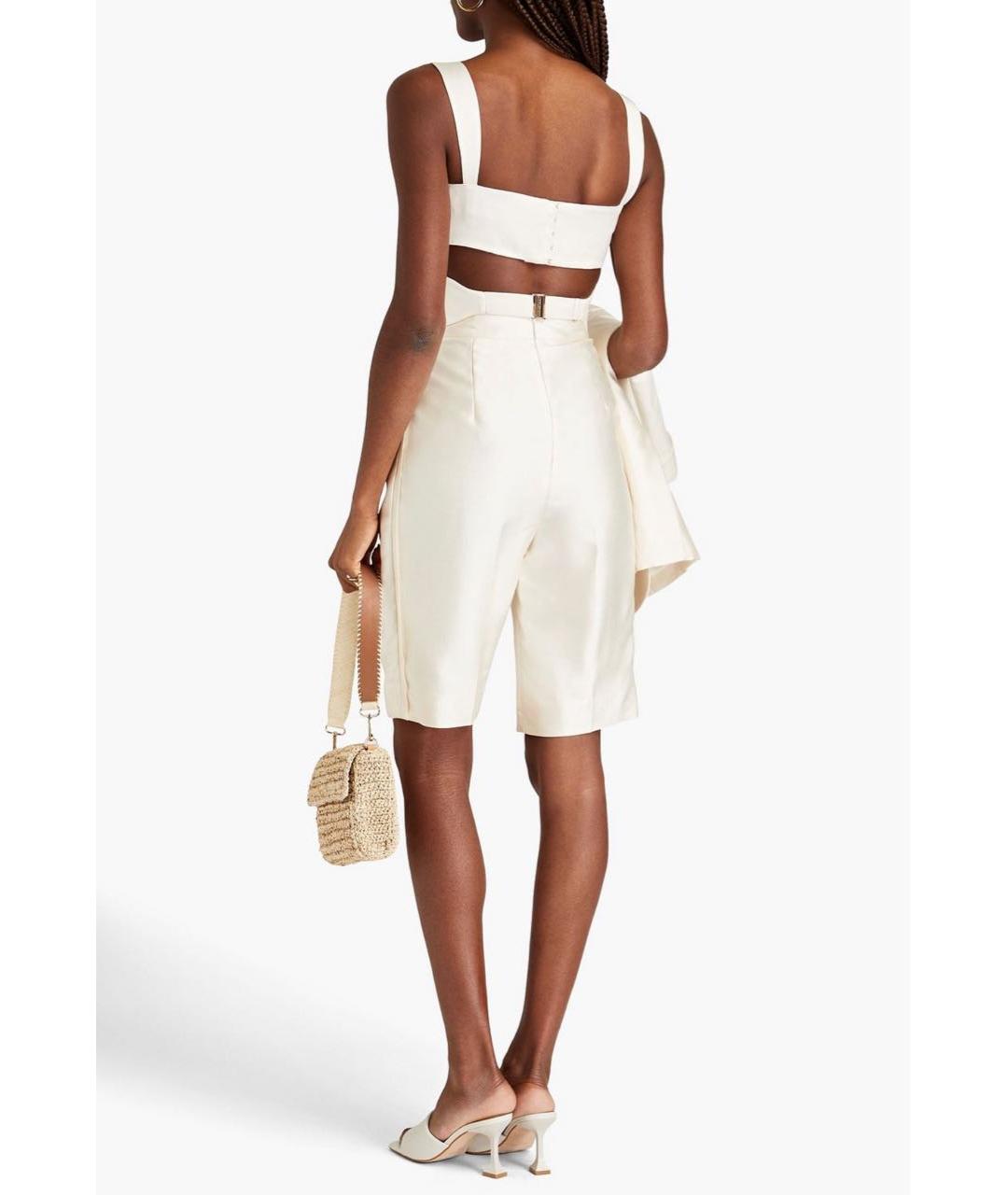 ZIMMERMANN Бежевые шелковые капри, фото 3