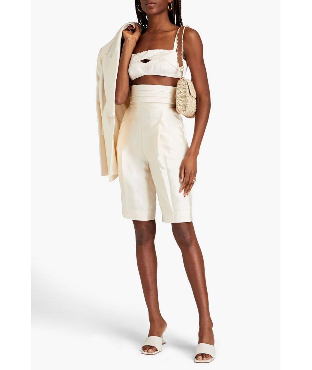 ZIMMERMANN Бежевые шелковые капри, фото 2