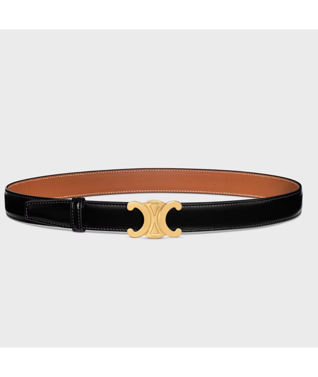 CELINE Черный кожаный ремень, фото 4