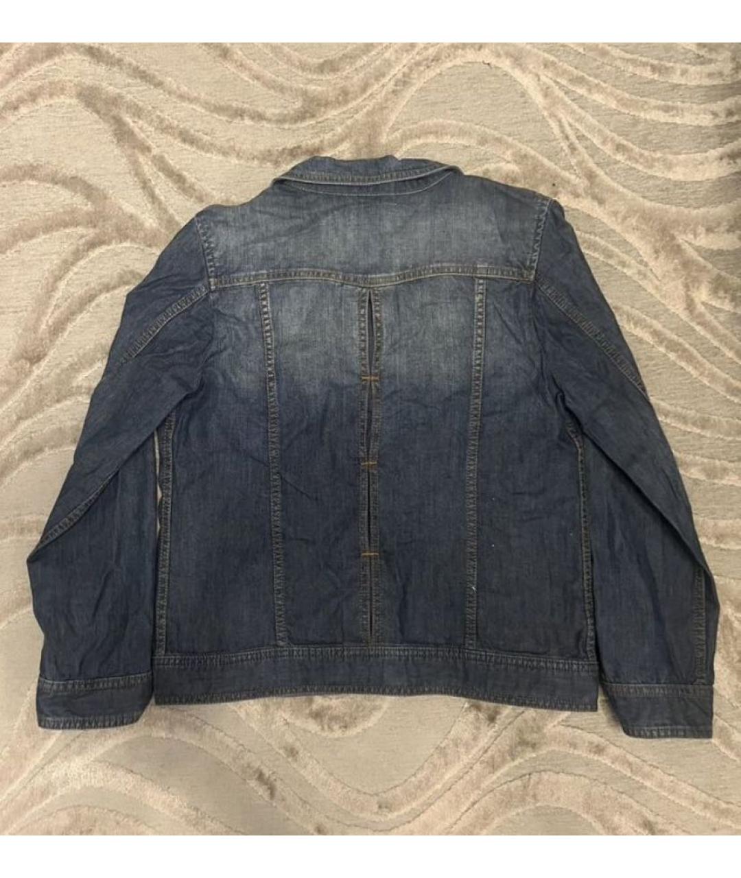 DOLCE&GABBANA Темно-синяя деним куртка, фото 2