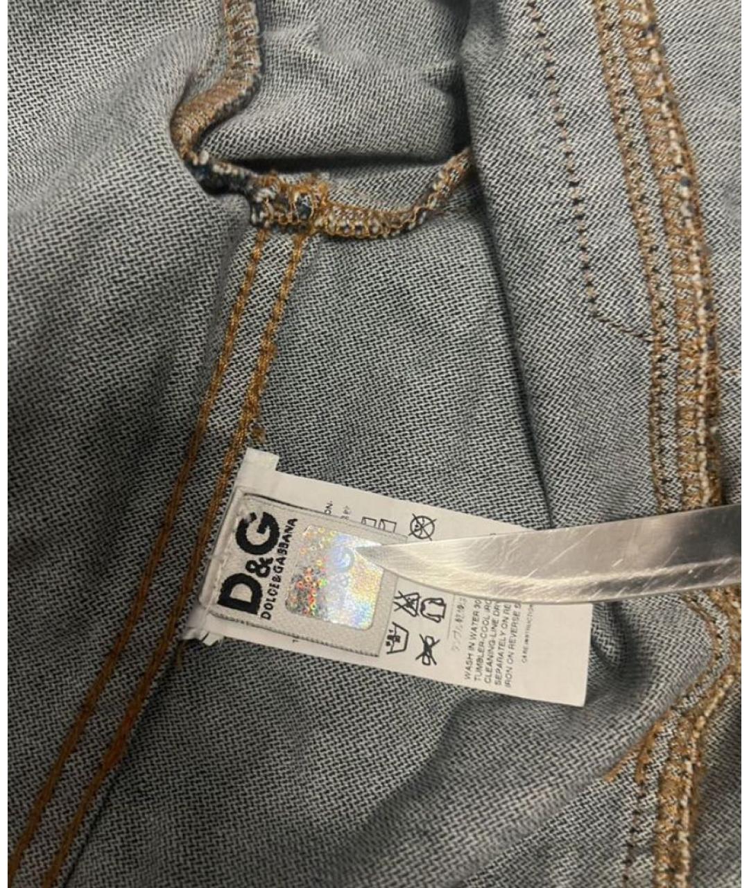 DOLCE&GABBANA Темно-синяя деним куртка, фото 5