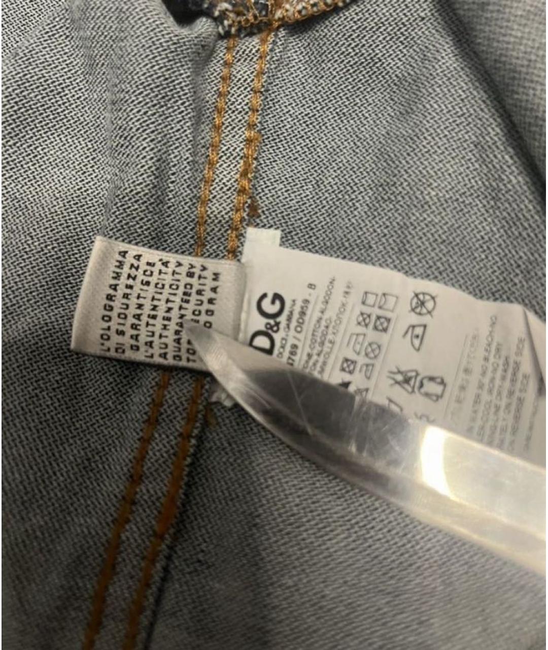 DOLCE&GABBANA Темно-синяя деним куртка, фото 6