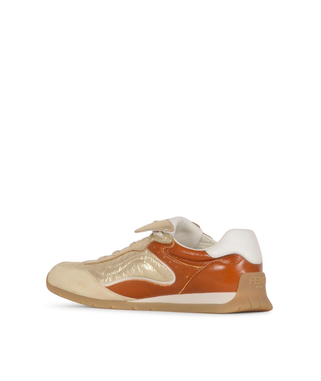 FENDI Мульти кожаные кроссовки, фото 3