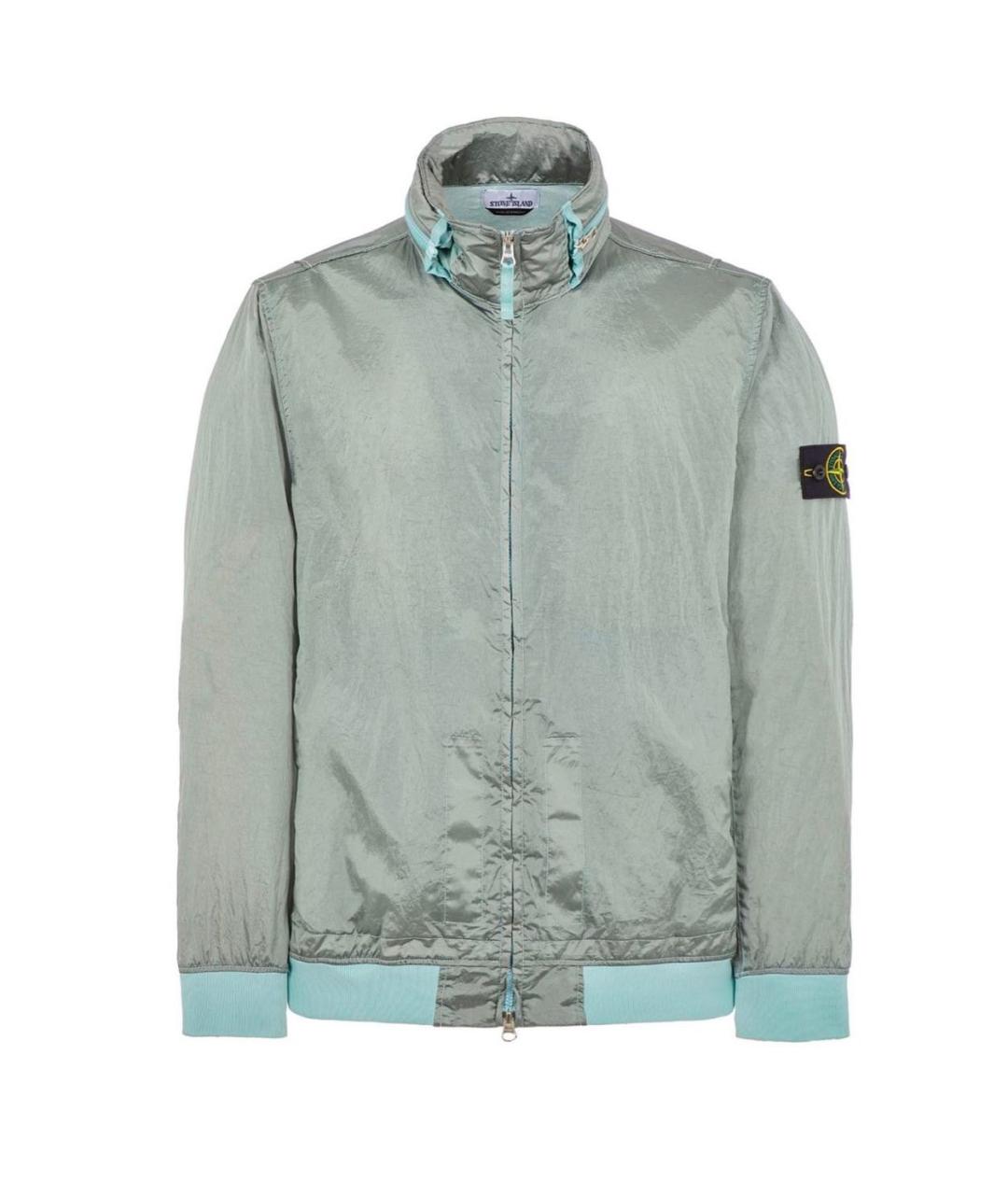 STONE ISLAND Серебряная полиамидовая куртка, фото 9