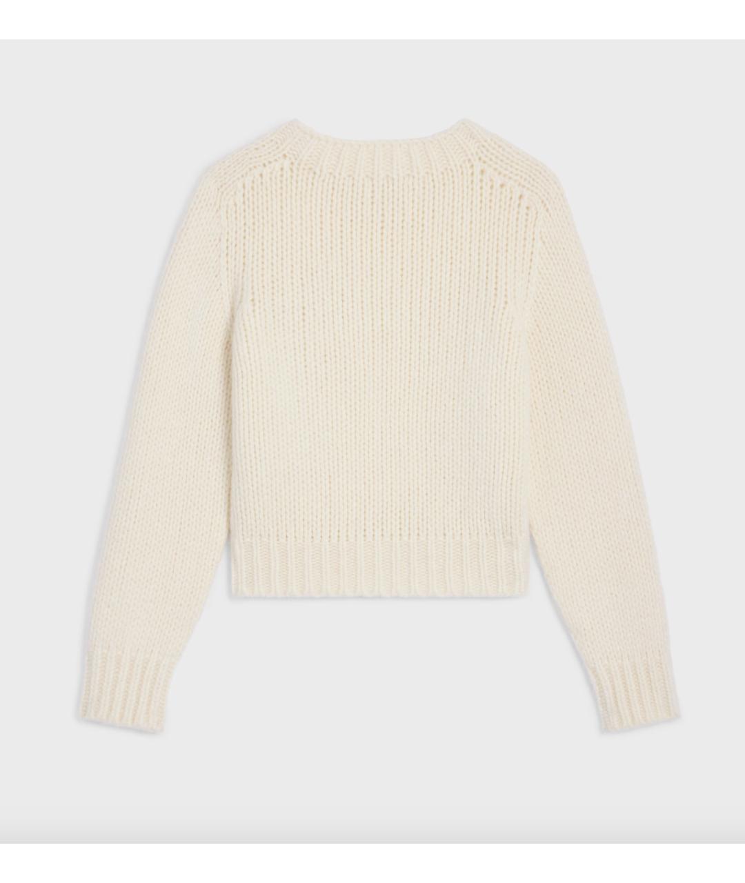 CELINE Белый кашемировый джемпер / свитер, фото 2