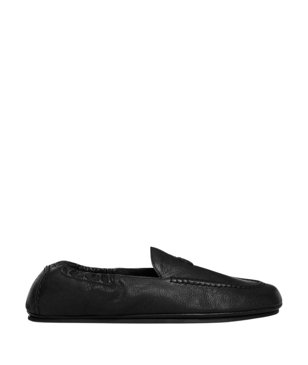 CELINE Черные кожаные лоферы, фото 1