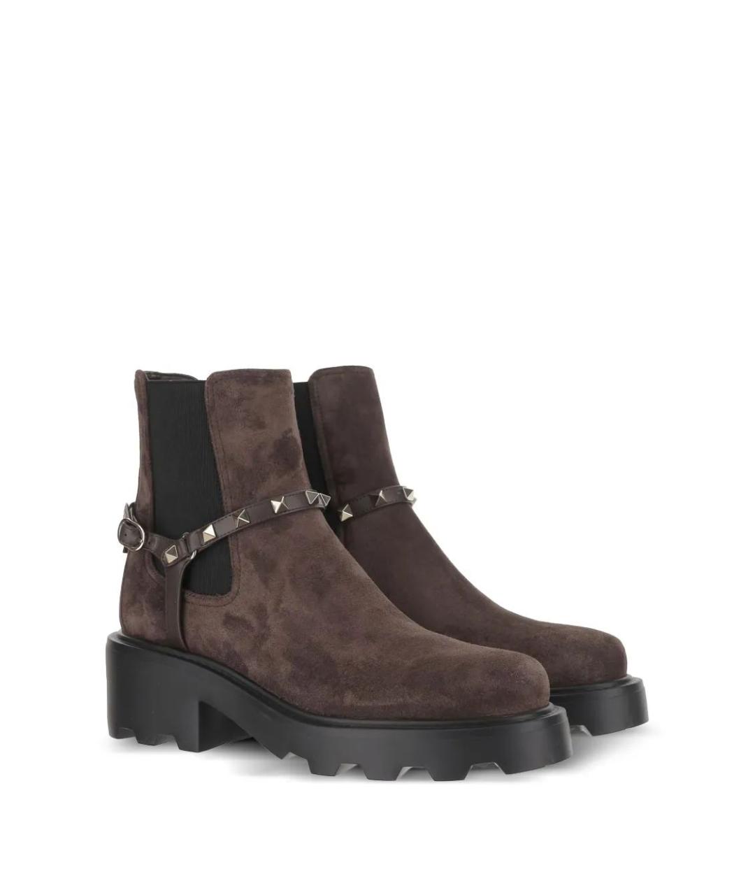 VALENTINO Коричневые замшевые ботинки, фото 2