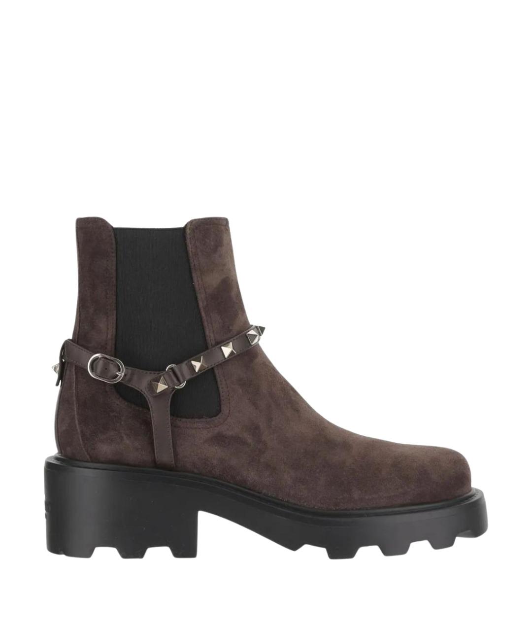 VALENTINO Коричневые замшевые ботинки, фото 1