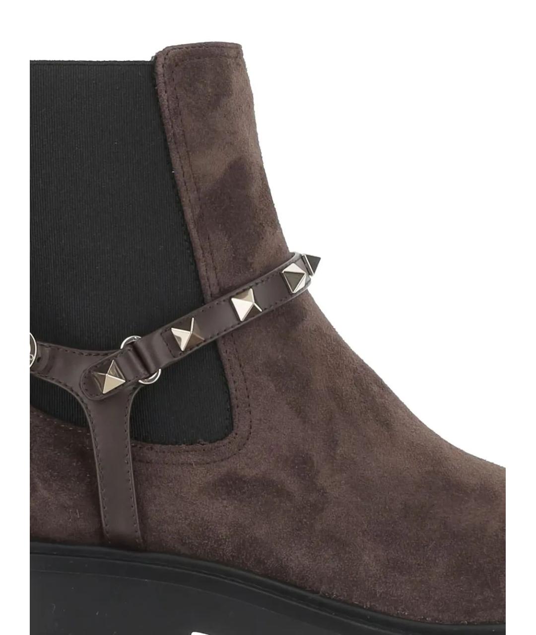 VALENTINO Коричневые замшевые ботинки, фото 4