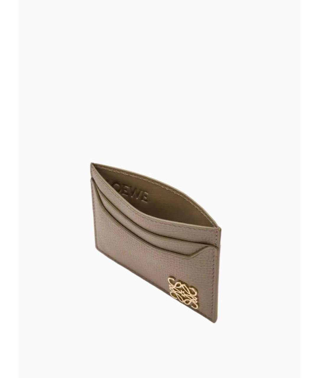LOEWE Бежевый кожаный кардхолдер, фото 3