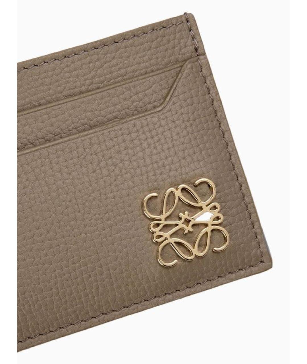 LOEWE Бежевый кожаный кардхолдер, фото 4
