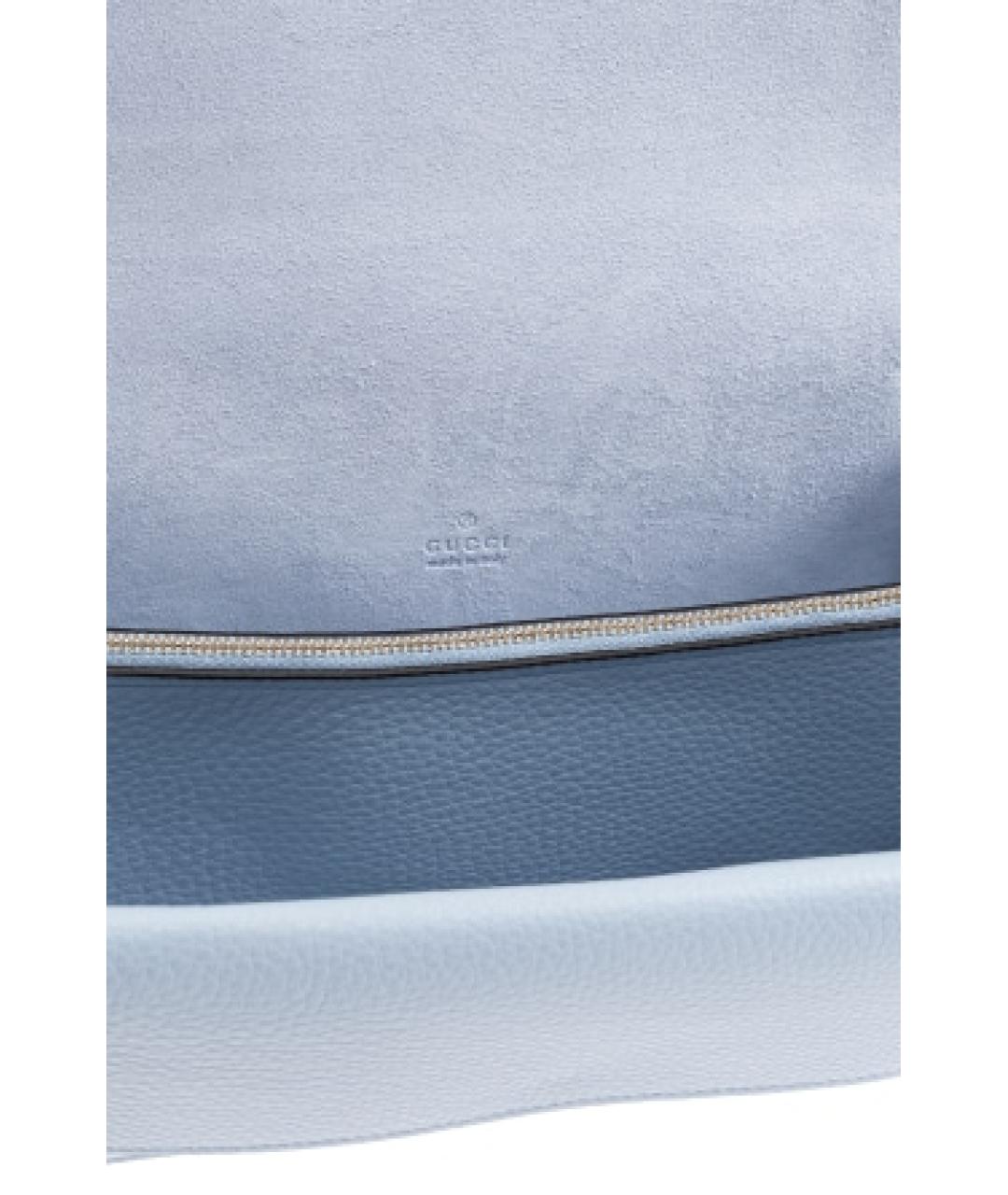 GUCCI Голубая кожаная сумка через плечо, фото 4