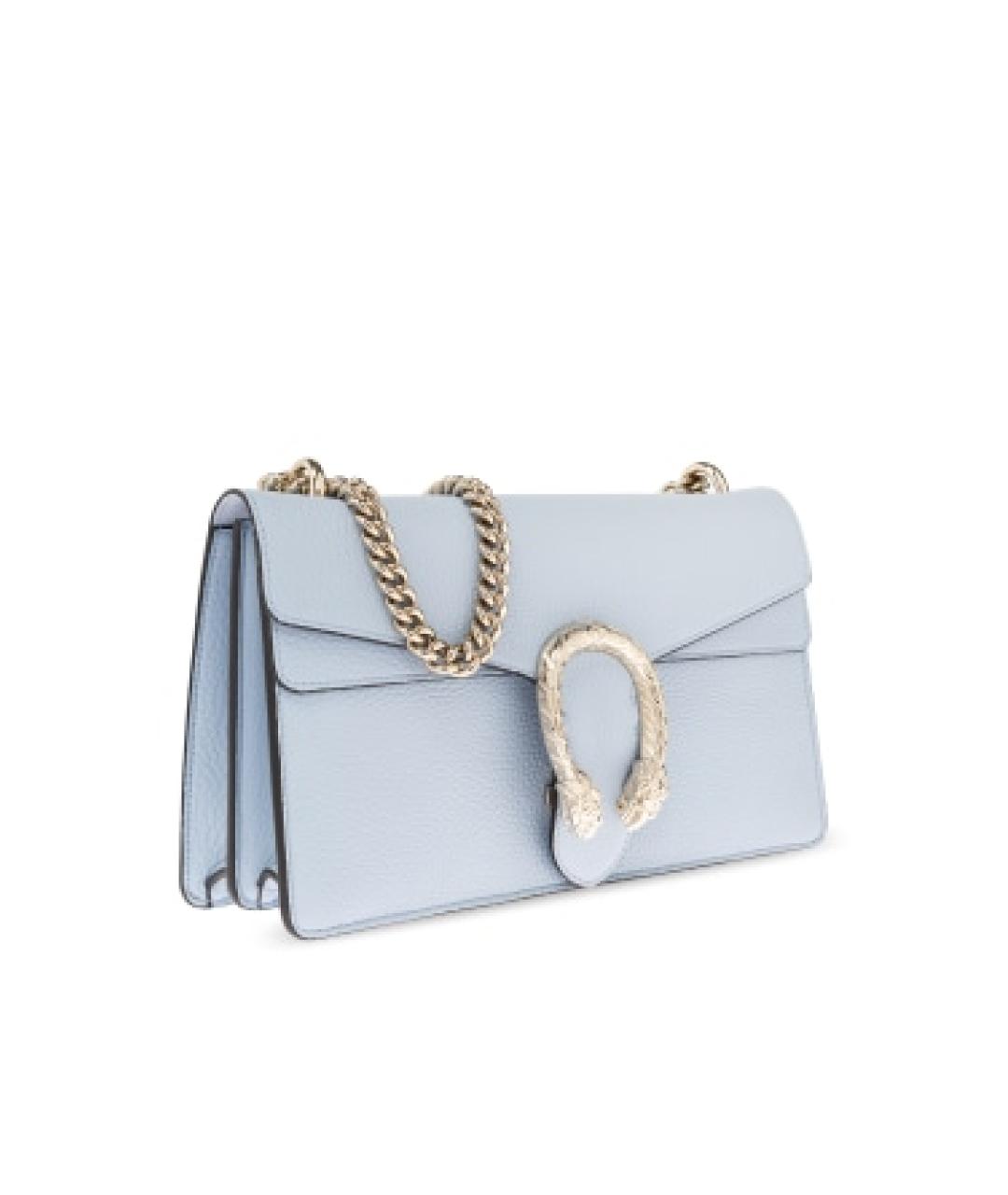 GUCCI Голубая кожаная сумка через плечо, фото 3