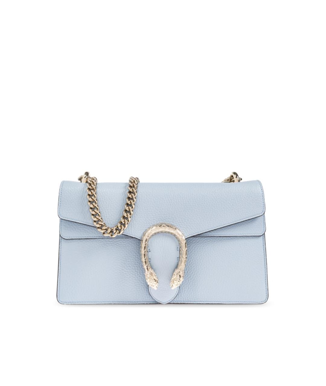 GUCCI Голубая кожаная сумка через плечо, фото 1