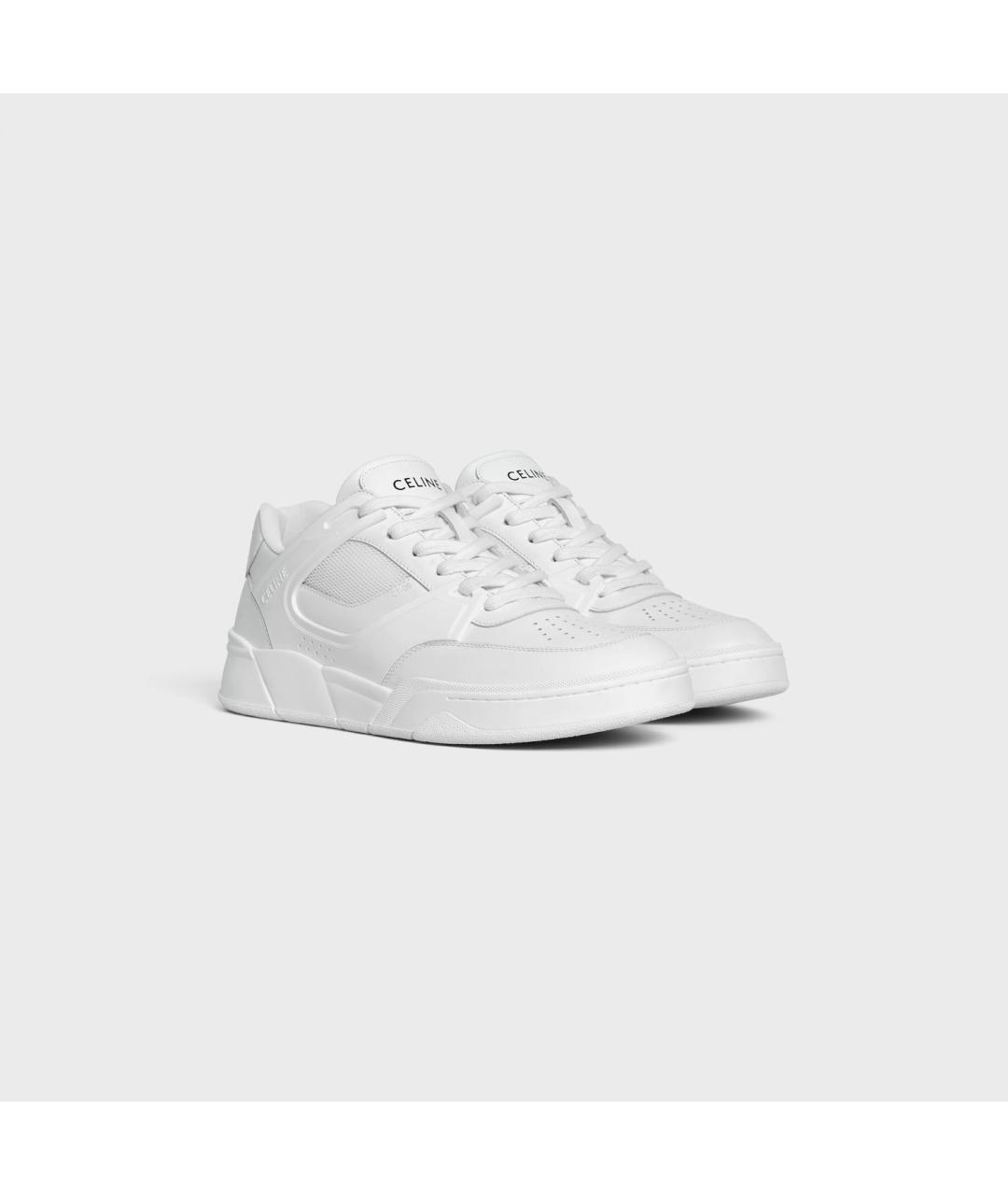 CELINE Антрацитовые кожаные низкие кроссовки / кеды, фото 2